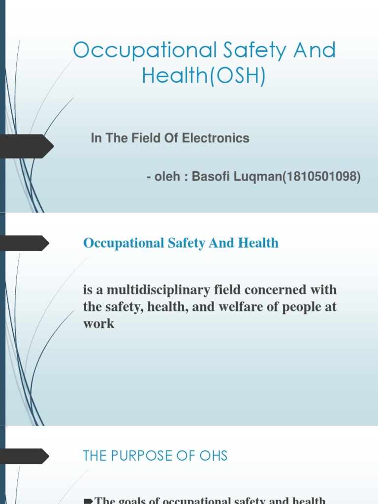 OSH Safety Guidelines for Electronics | PDF | Technology & Engineering