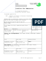 Business Consulting (BCM) Application Form PDF