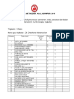 Borang Koko Kehadiran 12 Kali Perjumpaan