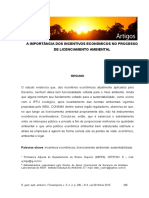 A IMPORTÂNCIA DOS INCENTIVOS ECONÔMICOS NO PROCESSO  DE LICENCIAMENTO AMBIENTAL