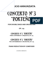 Annunziata Mauricio DOUBLEBASS CONCERTO N 3 Op 129 Piano Version