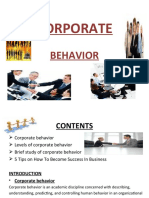 Corporate Behavior
