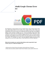 Cara Memperbaiki Google Chrome Error