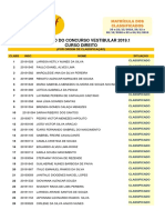 Resultados 2019 1 Vestibular de Direito