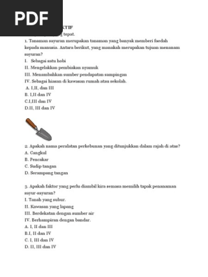 Soalan Akhir Tahun Rbt Teknologi Pertanian Tahun 5 Pdf