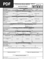SOLICITUD CREDITO comercial  Bancos  Crédito