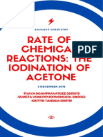 rate of chemical reactions  the iodination of acetone