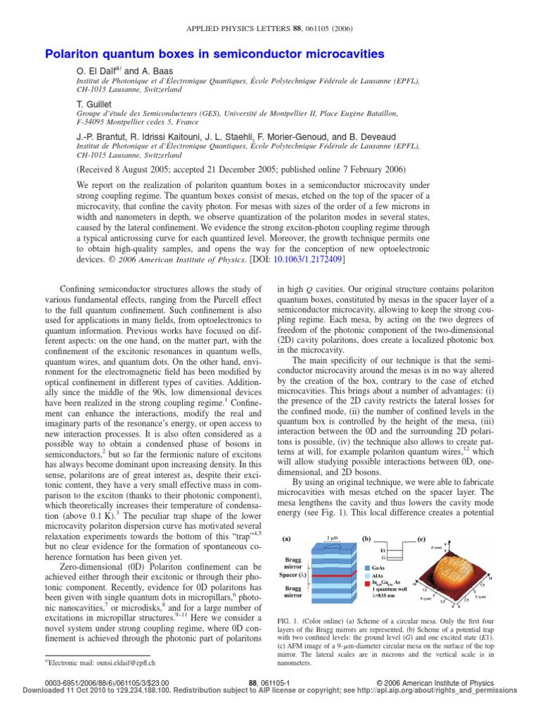 Quantum Boxes PDF Gallium Arsenide Resonance