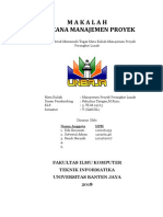 Makalah Rencana Manajemen Proyek: Fakultas Ilmu Komputer Teknik Informatika Universitas Banten Jaya 2018