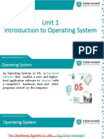 Unit 1 Introduction To Operating System