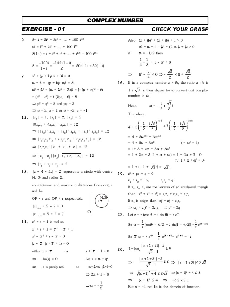 02 Complex Number PDF | PDF | Elementary Geometry | Geometry