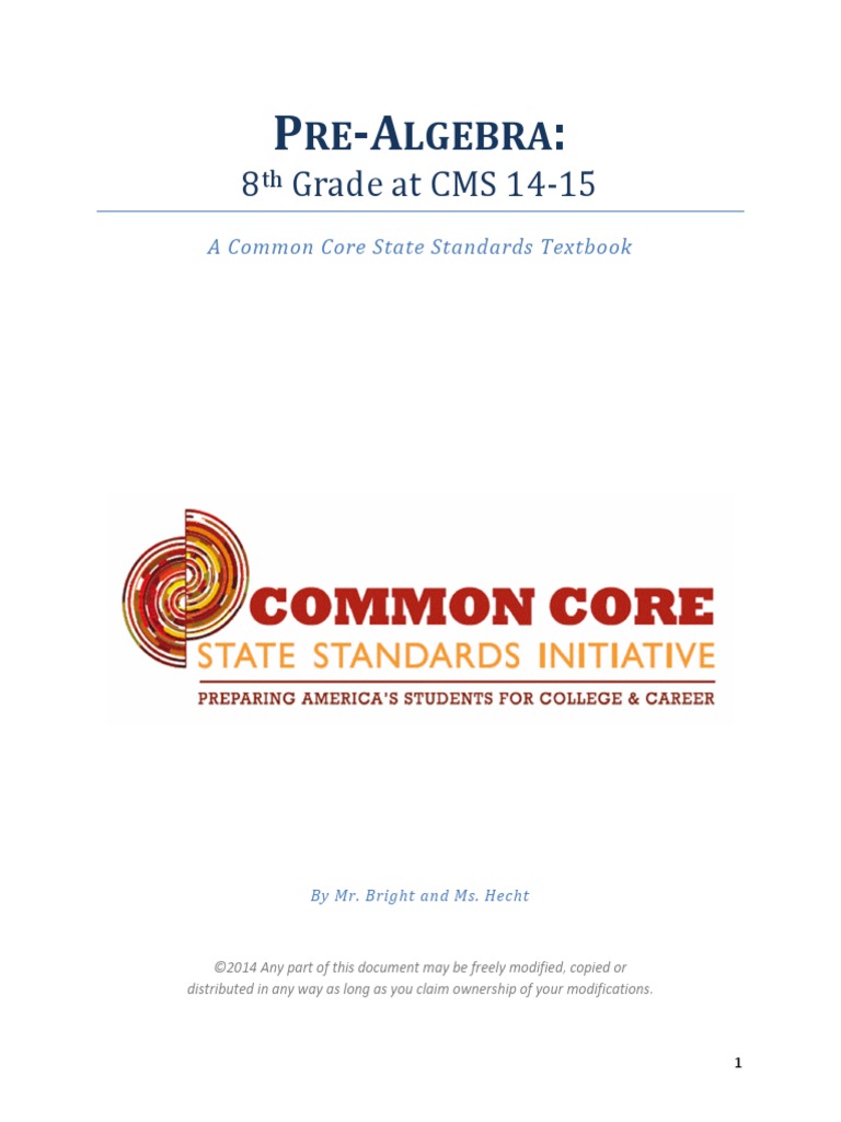 8th Grade Math Textbook CMS | Exponentiation | Fraction (Mathematics)