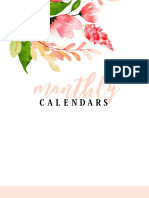 Blank Floral 2019 Calendars Update!