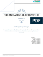 Organizational Behaviour: Autobiography of A Manager