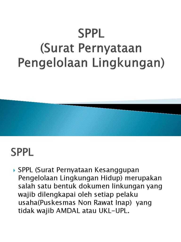 Contoh SPPL untuk Puskesmas Non Rawat Inap | PDF | Kesehatan Holistik