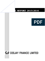 CEEJAY FINANCE LIMITED ANNUAL REPORT 2015-2016