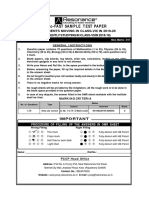 Reso-Fast Sample Test Paper: For Students Moving in Class-Viii in 2019-20