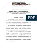 Proyecto de Reforma Parcial de La Ley de Cajas de Ahorro y Fondos de Ahorro