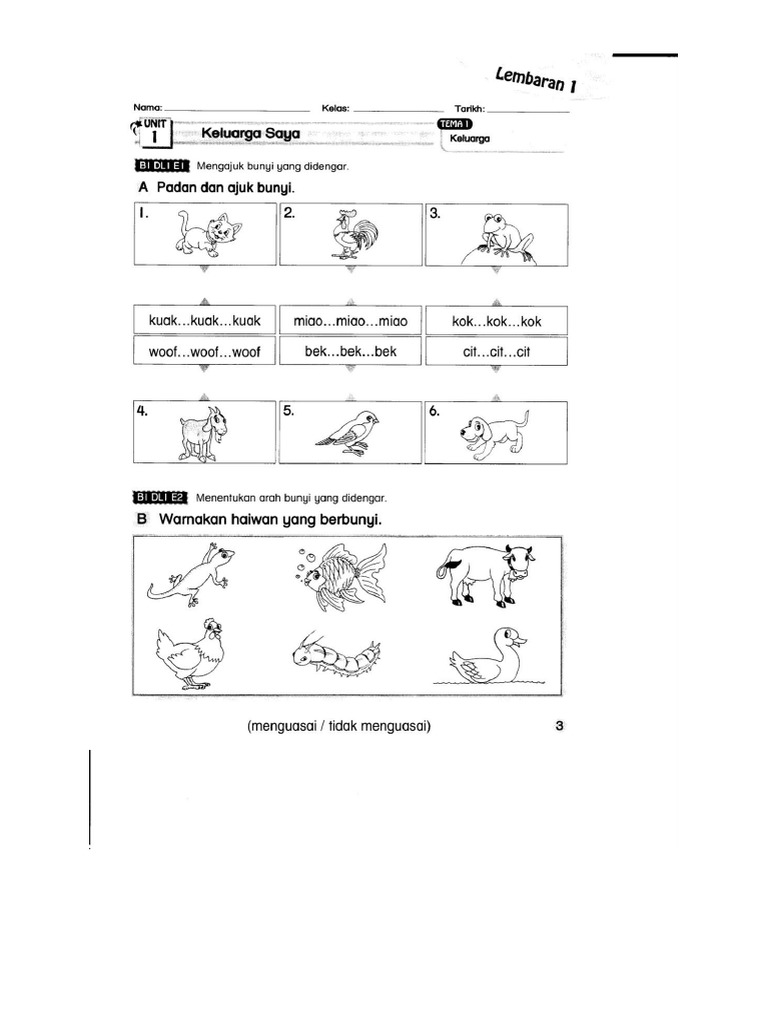 Lembaran Kerja Bahasa Melayu Tahun 1 Pdf