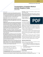 Medical Audit of Documentation of Inpatient Medical Record in a Multispecialty Hospital in India