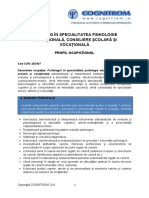 Psiholog in Specialitatea Psihologie Educationala Consiliere Scolara Si Vocationala PDF