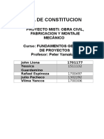 Acta de Constitución Del Proyecto