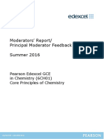 Moderators' Report/ Principal Moderator Feedback Summer 2016