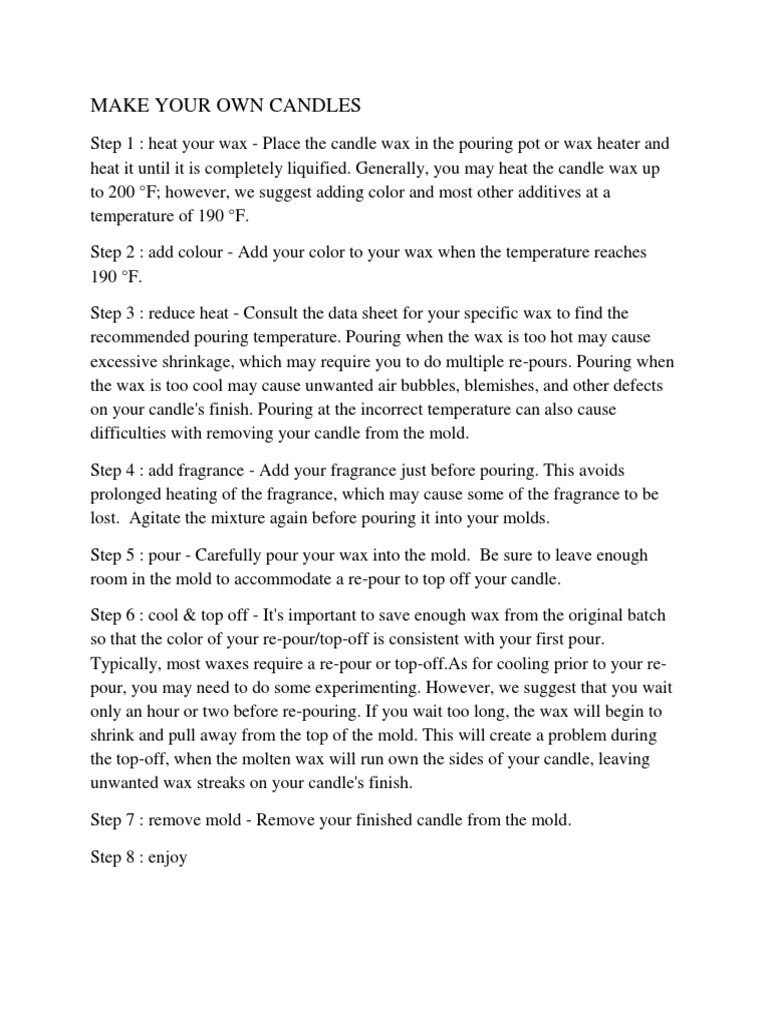 Make Your Own Candles PDF