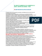 Evaluacion Del Impacto Ambiental en La Minería de La Rinconada