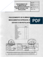 Procedimiento de Eliminacion Medicamentos