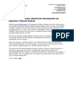 Ministros Mais Lentos Deterioram Desempenho Do Supremo Tribunal Federal