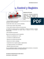 Proceso, Control y Registro