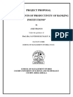 Project Proposal "Determinants of Productivity of Banking Institutions"