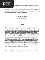 Download The Exclusive and the Inclusive in British National Identity Paper by Hassen Zriba SN39674645 doc pdf