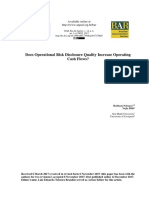 Does Operational Risk Disclosure Quality Increase Operating Cash Flows