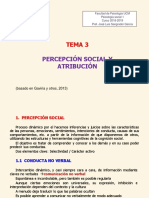 Tema 3. Percepción Social y Atribución