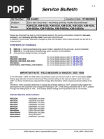 Service Bulletin: SB Number: Creation Date: 27/08/2003 Subject: Model