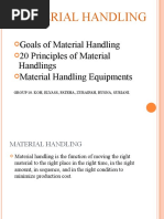 Material Handling (Goals, Principles, and Equipments)