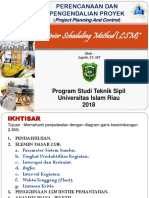 Linier Scheduling Method LSM: Program Studi Teknik Sipil Universitas Islam Riau 2018