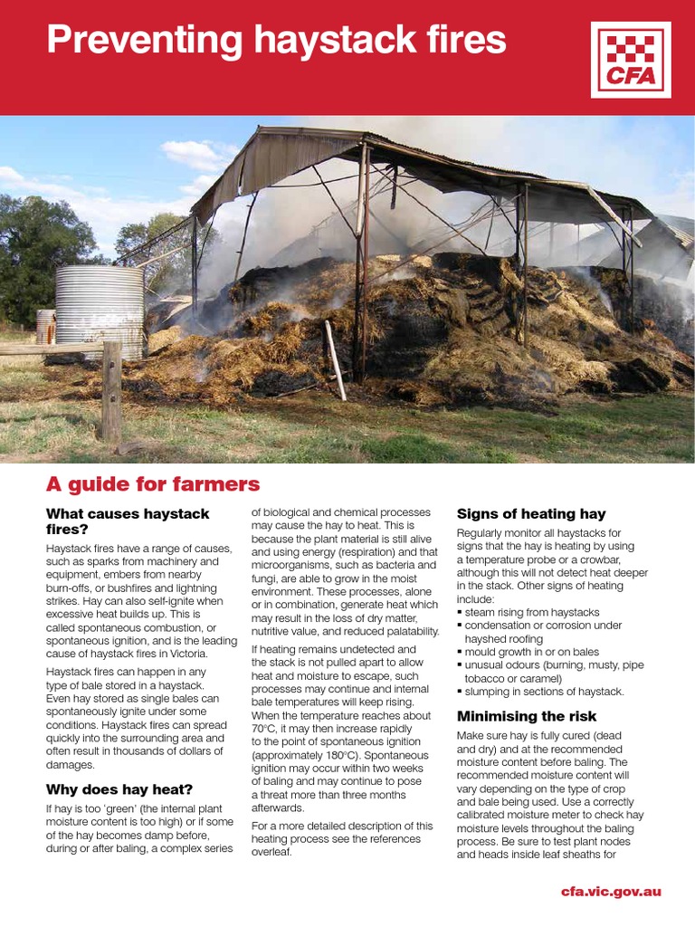 Preventing Haystack Fires: A Guide | PDF | Hay | Fires