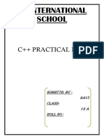 CPP Practical File on Matrix Multiplication and Class Programs