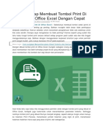 Cara Lengkap Membuat Tombol Print Di Layar Kerja Office Excel Dengan Cepat