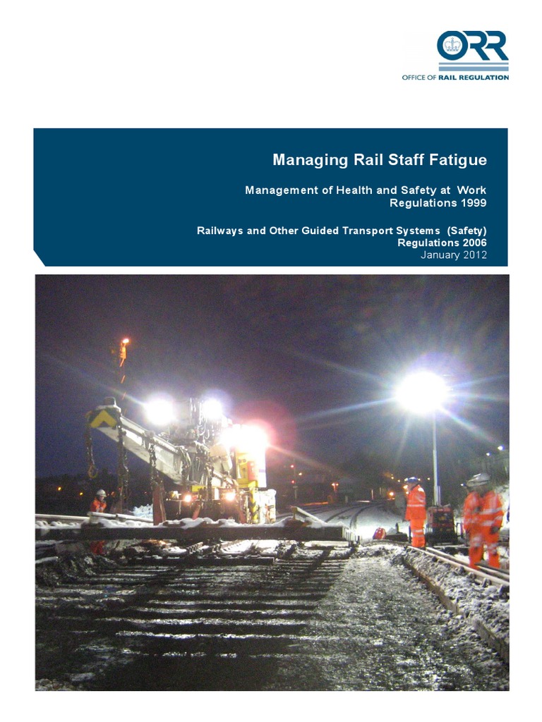 Managing Rail Staff Fatigue Guidelines | PDF | Shift Work | Risk Management