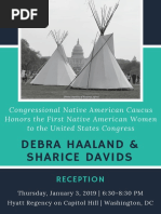 Invitation to congressional swearing-in ceremony 2019