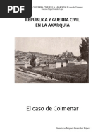 REPÚBLICA Y GUERRA CIVIL EN LA AXARQUÍA. El caso de Colmenar