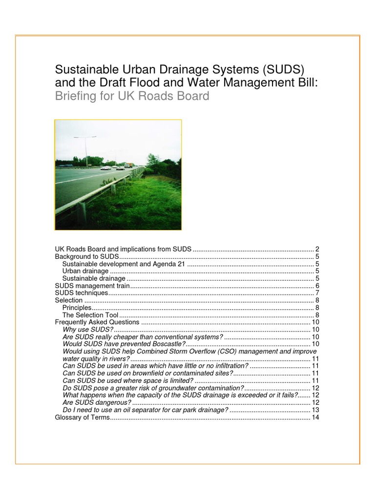SUDS Principles for UK Roads Board | PDF | Surface Runoff | Drainage