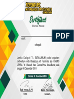 Sertifikat Juara Kaligrafi Sma