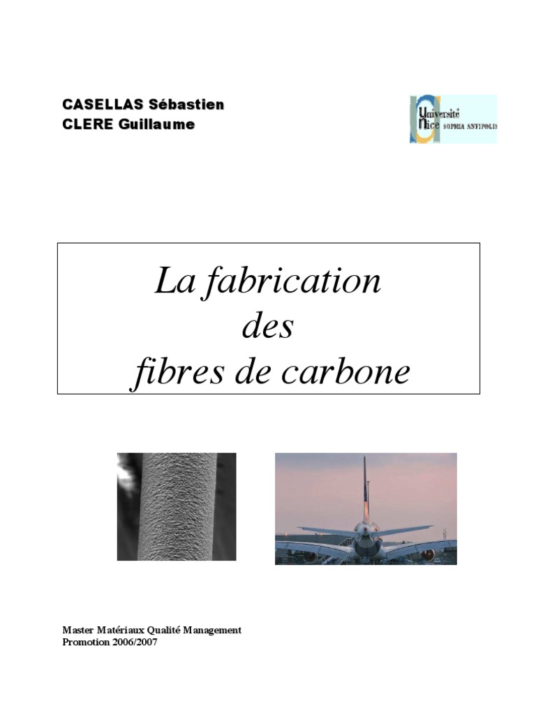 La Fabrication Des Fibres de Carbone PDF Carbone Matériau composite — free download