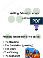 Writing Friendly Letters Parts