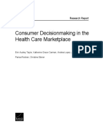 Consumer Decisionmaking in The Health Care Marketplace